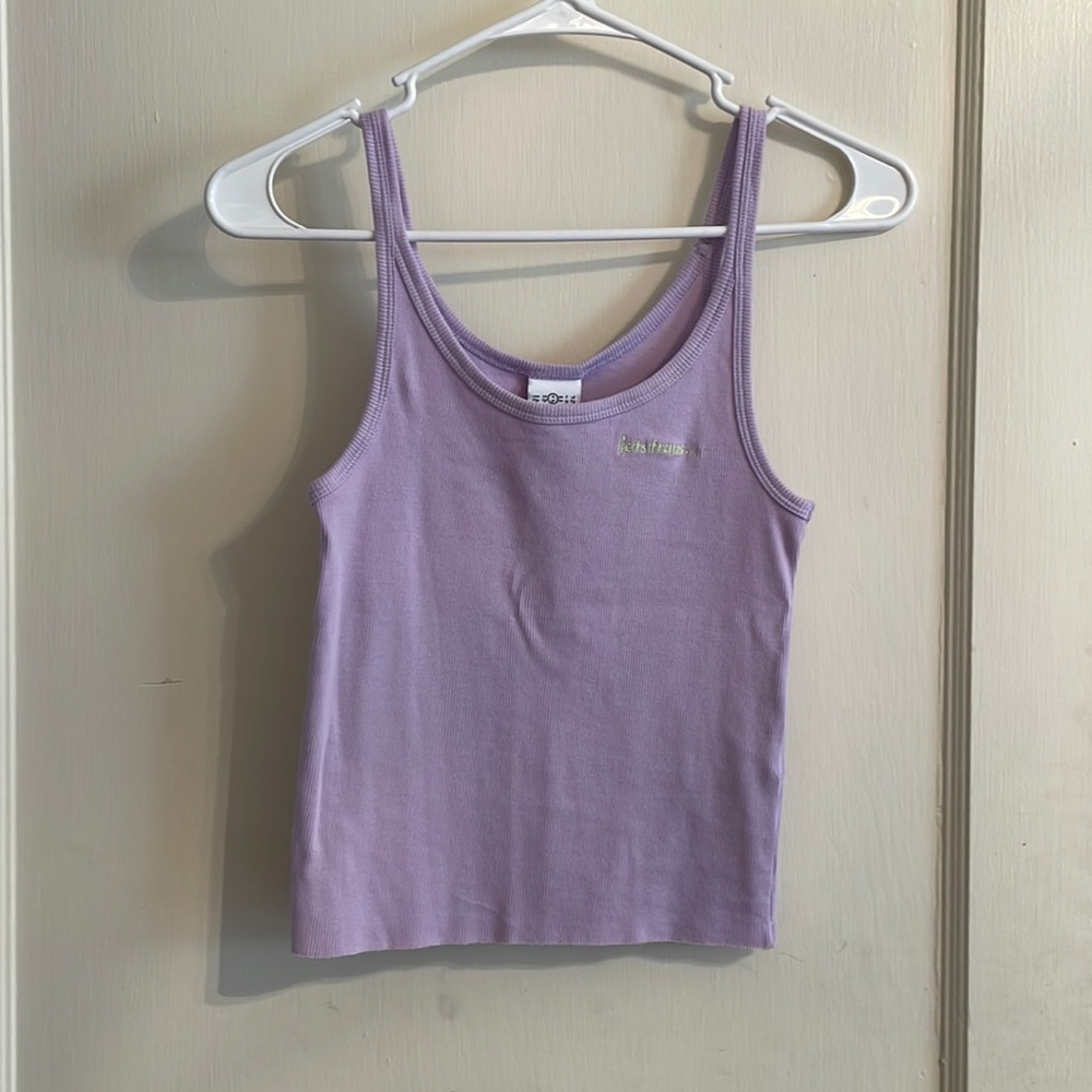 UO iets frans Scoop Neck Tank Top in Lilac, Size S